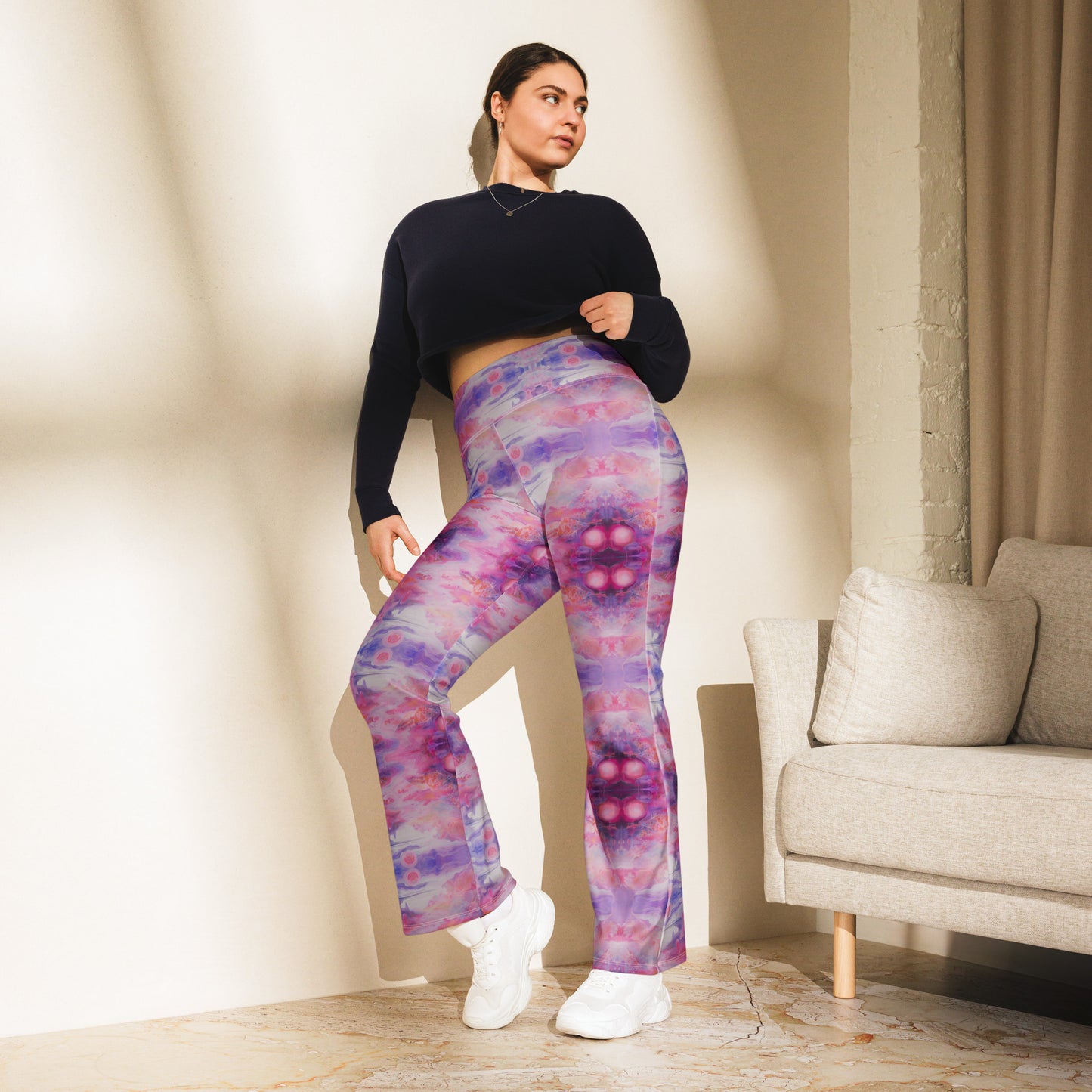 Purple Bliss flare leggings