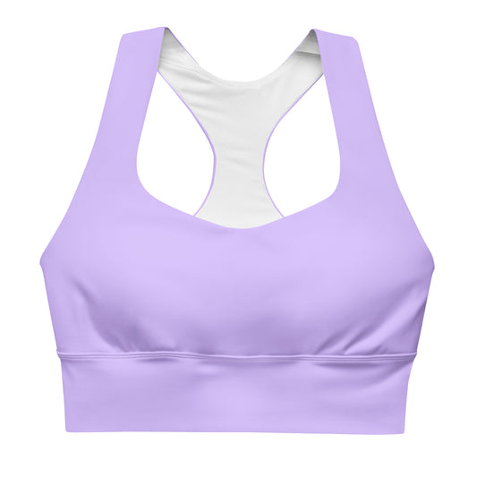 Lilac longline sports bra