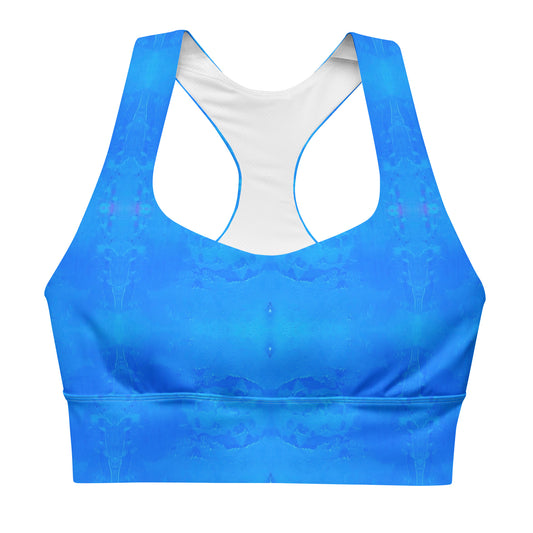 Indigo longline sports bra