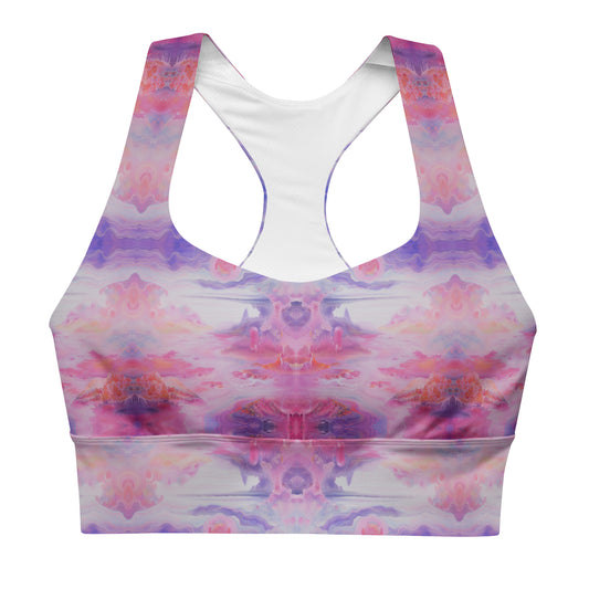 Purple Bliss longline sports bra