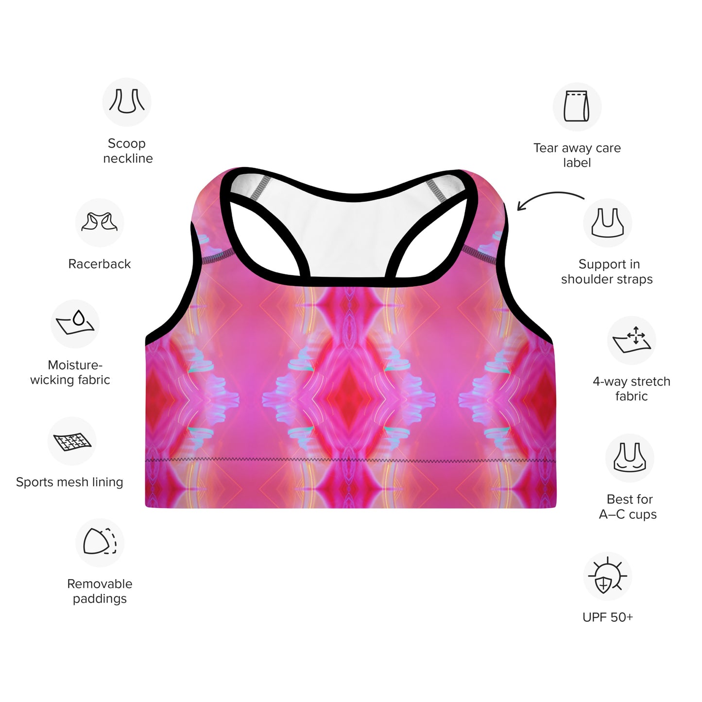 Pink Fusion sports bra