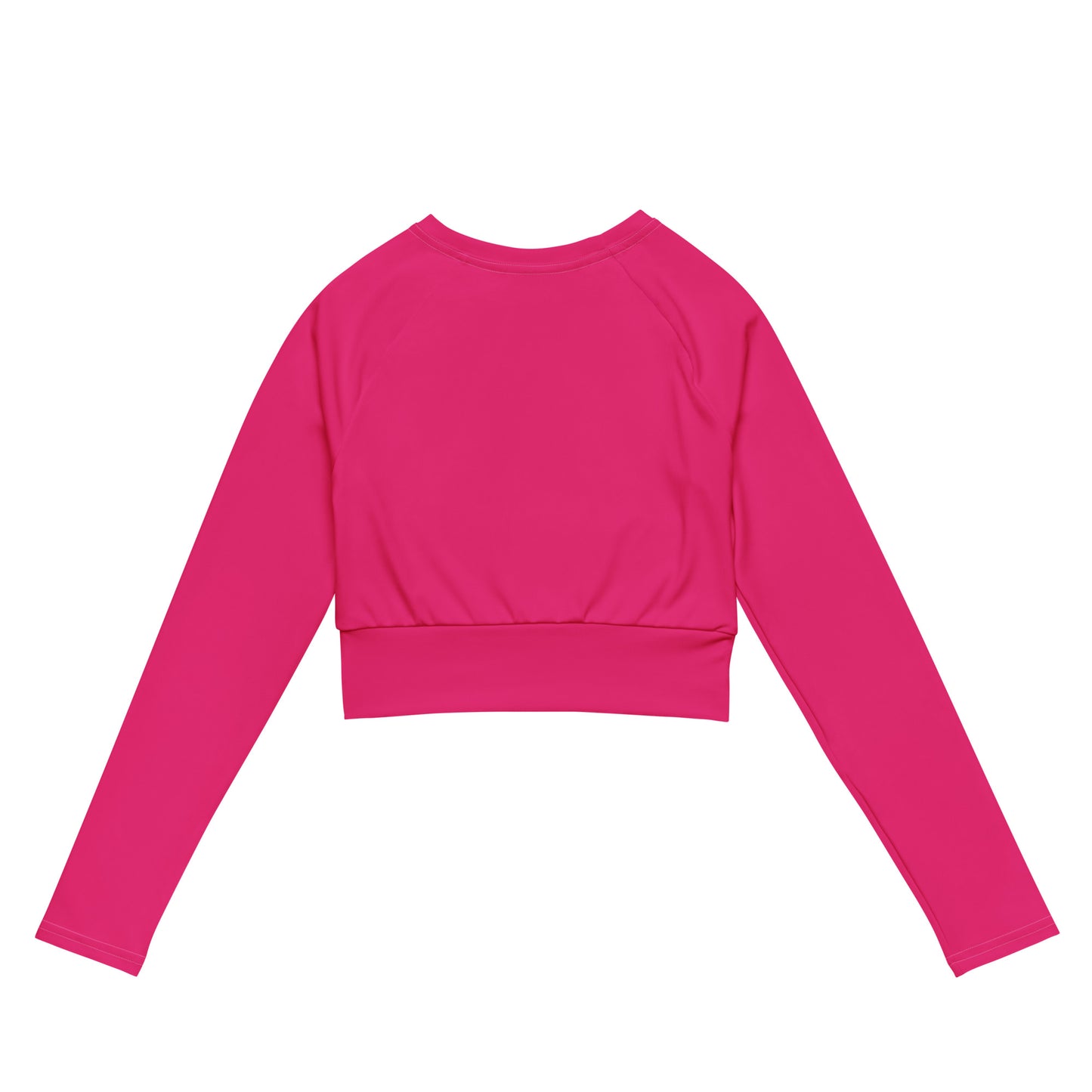 Raspberry recycled long-sleeve crop top