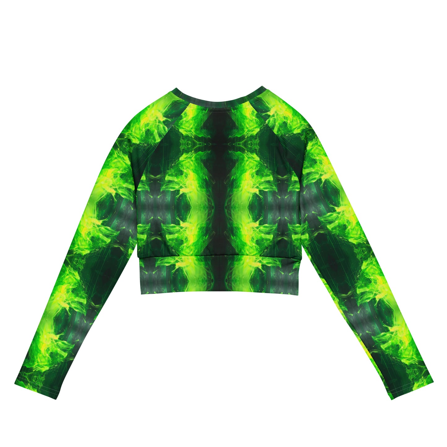 Shego recycled long-sleeve crop top