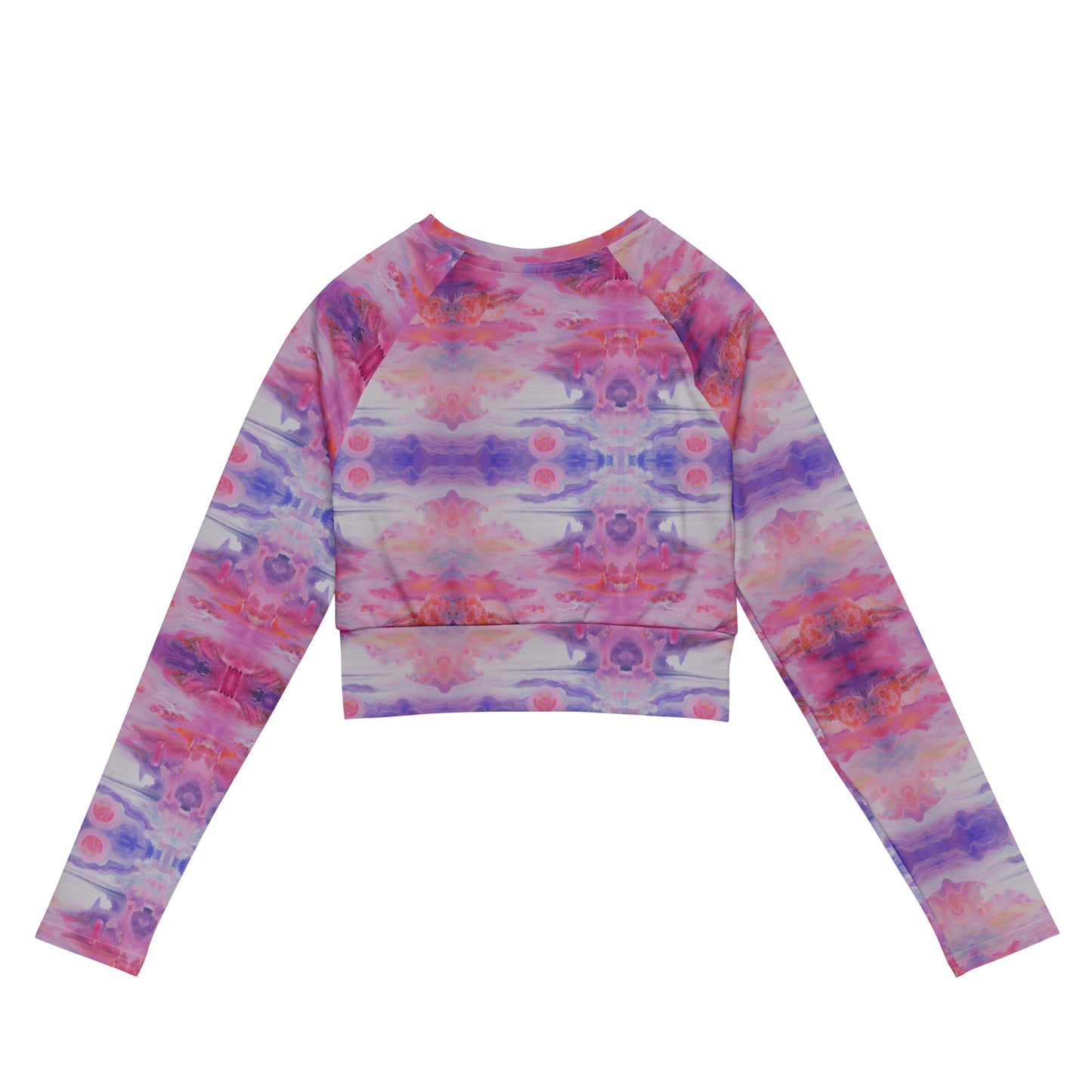 Purple Bliss recycled long-sleeve crop top