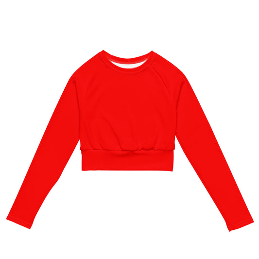 Fatale recycled long-sleeve crop top