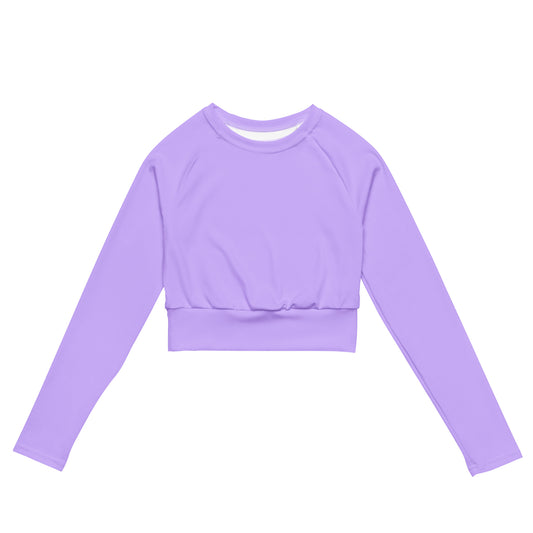 Lilac recycled long-sleeve crop top