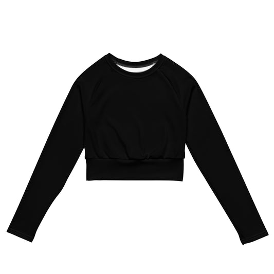 Lilith recycled long-sleeve crop top