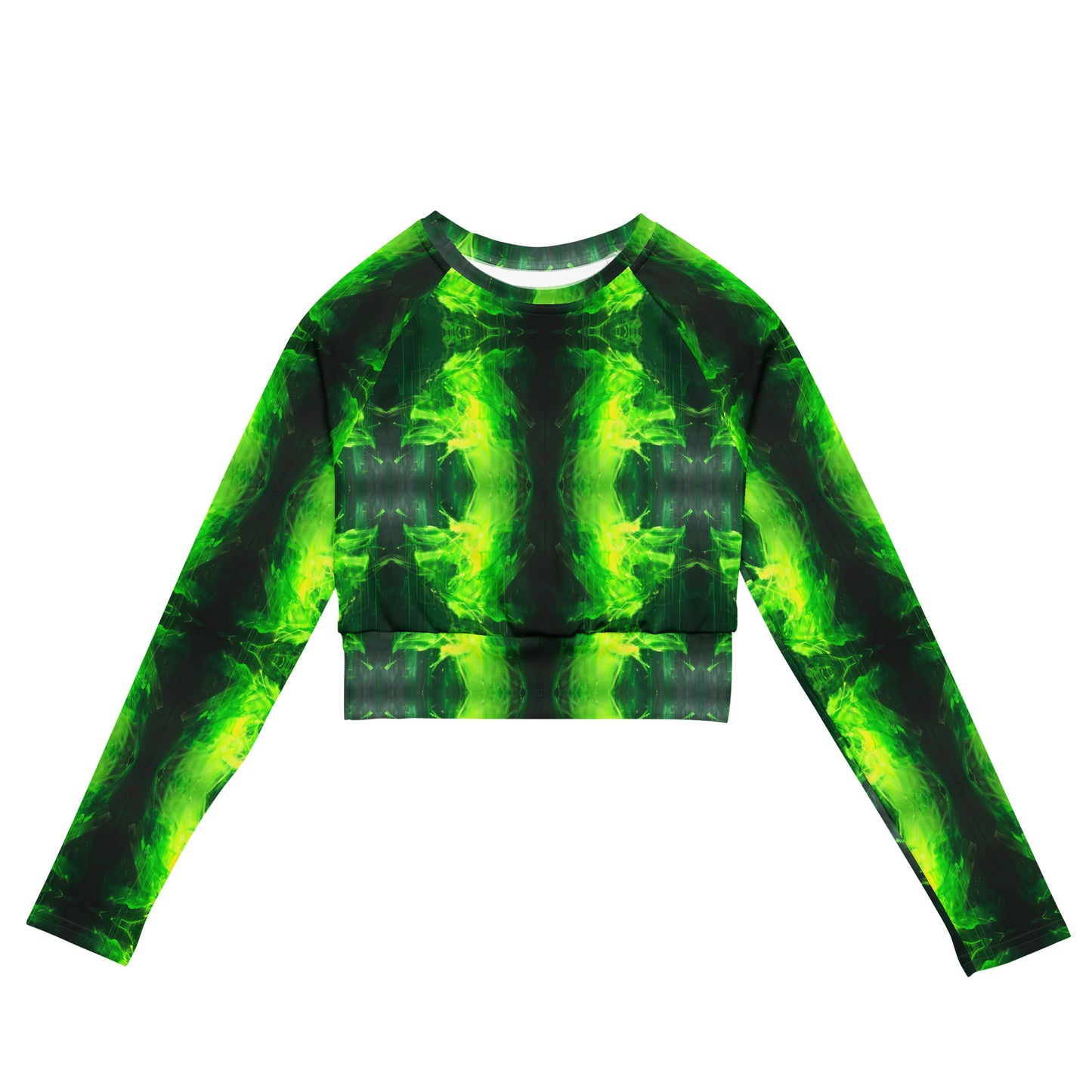 Shego recycled long-sleeve crop top