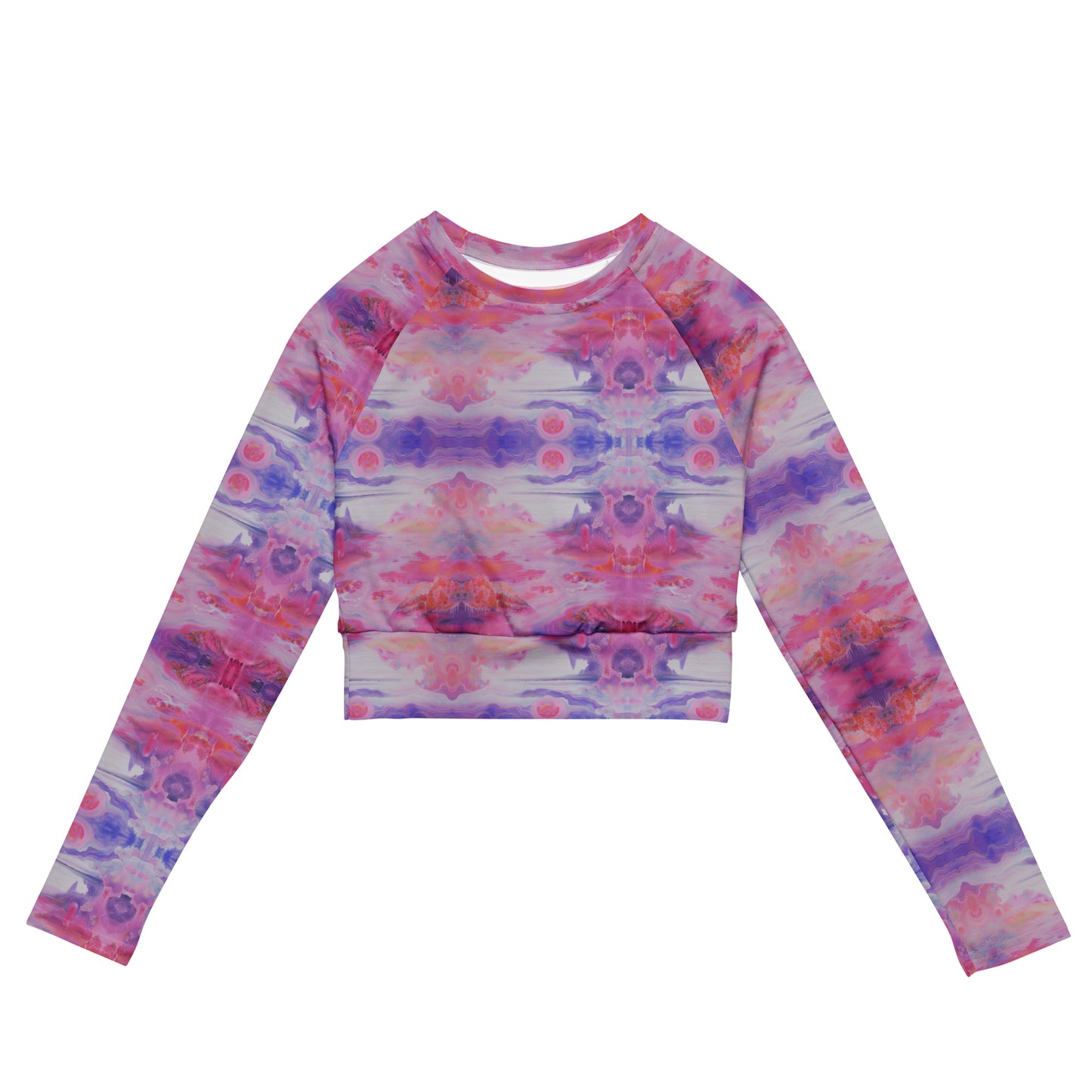 Purple Bliss recycled long-sleeve crop top