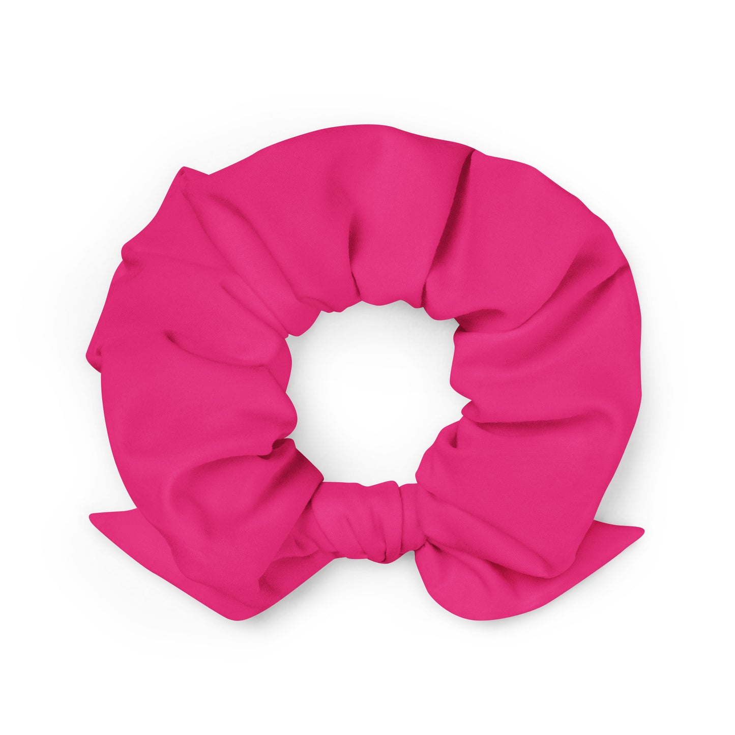 Raspberry recycled scrunchie