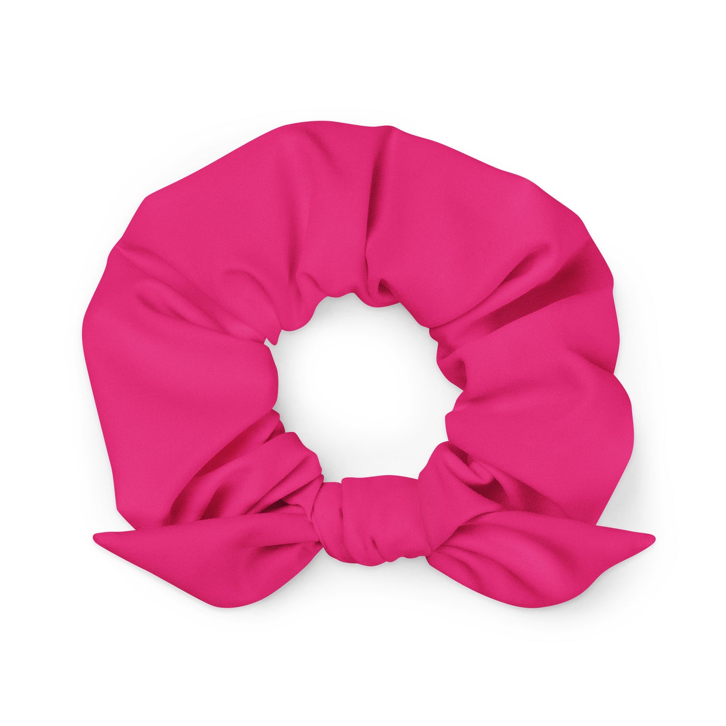 Raspberry recycled scrunchie