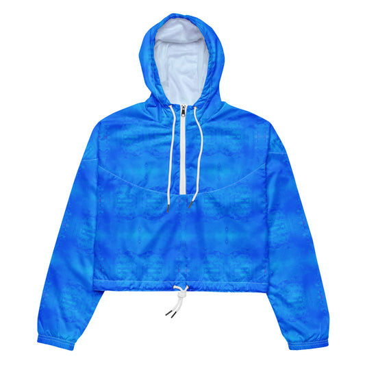 Indigo cropped windbreaker