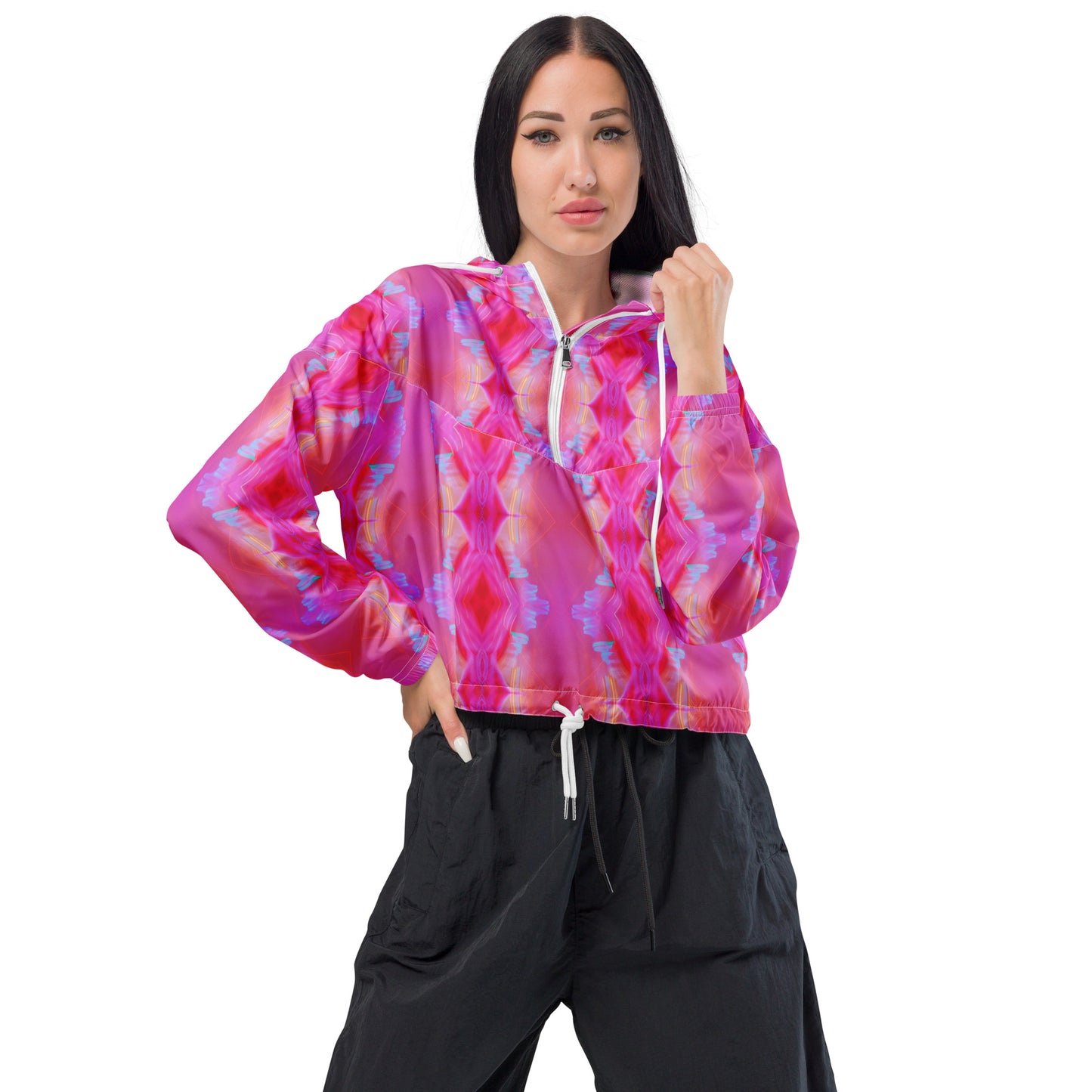 Pink Fusion cropped windbreaker